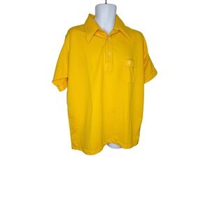 Grand Slam Munsingwear‎ Polo Shirt Vintage 70s Style Yellow Golf XL